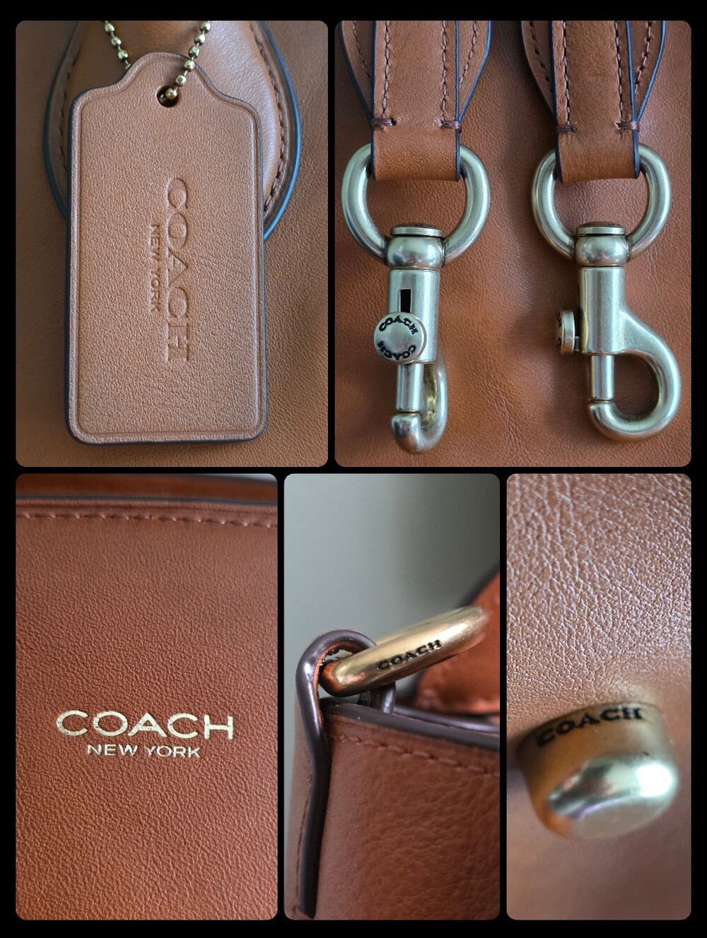 Coach CW617 Soft Empire Carryall 48 Toffee Full Grain Leather Satchel Bag - Picture 6 of 16